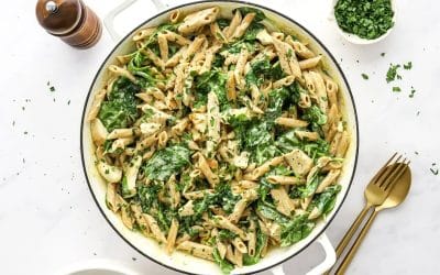 Chicken and Spinach Pasta with Lemon and Parmesan