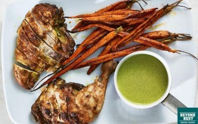 Coriander Lime Chicken w Spiced Roasted Carrots