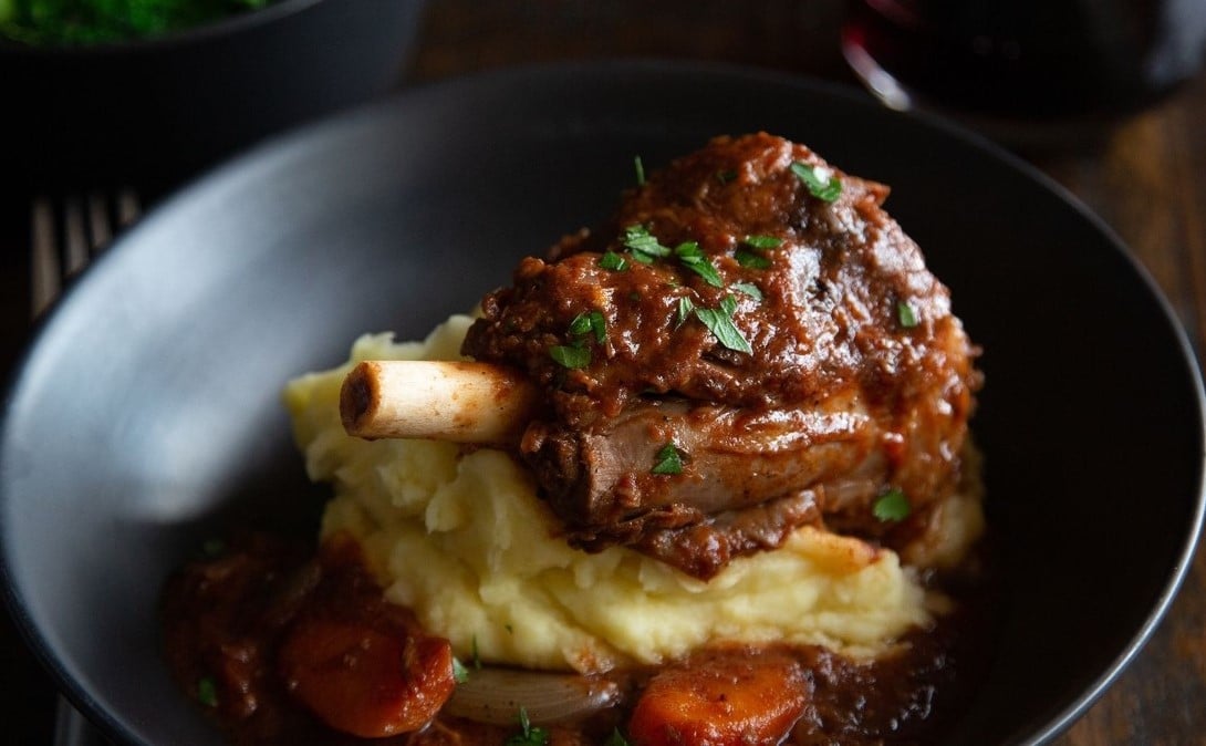 Slow Cooked Lamb Shanks with Mash - Beyond Best Personal Training