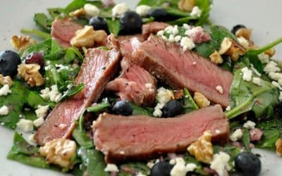 Steak & Blueberry Spinach Salad
