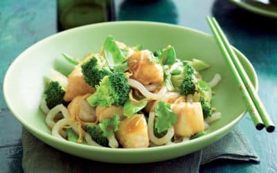 15-minute Stirfry Fish with Lemongrass and Asian Greens