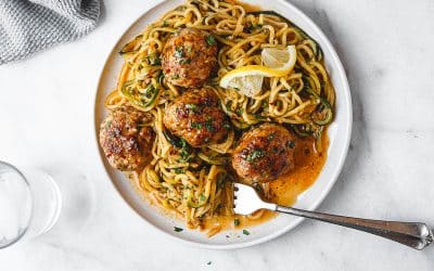 Turkey & Pork Meatballs with Zucchini Noodles